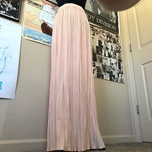 Vintage Peach Broomstick Maxi Skirt